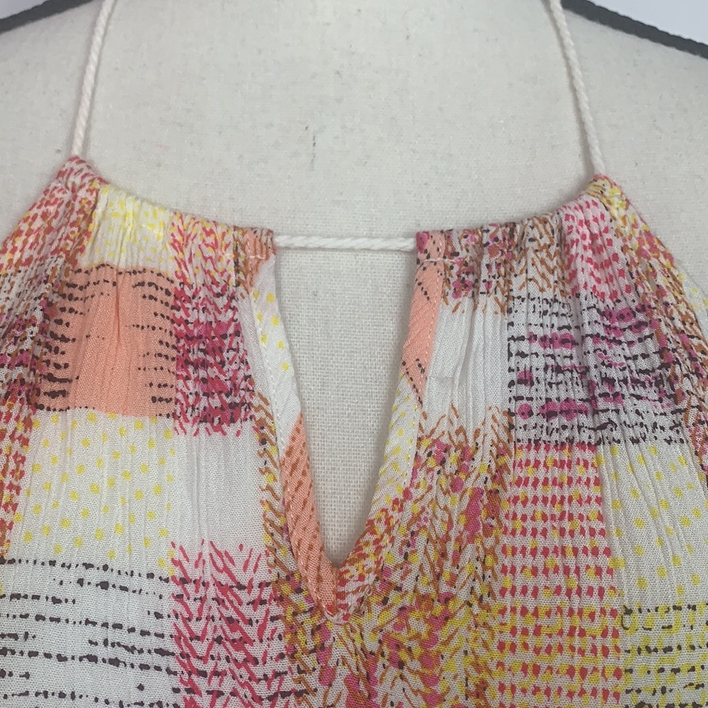 Nine Bird Patchwork Print Halter Top - image 5